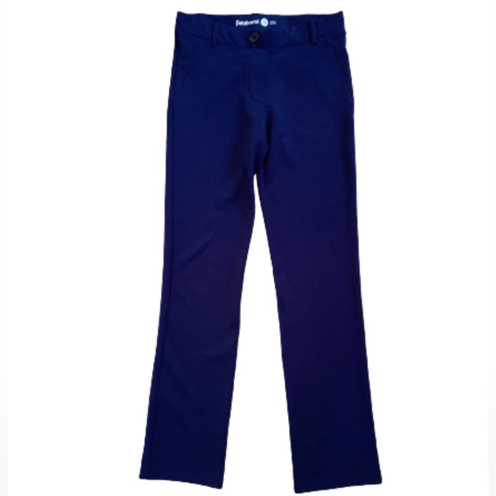 Betabrand Navy Crepe Straight Leg Dress Yoga Pant